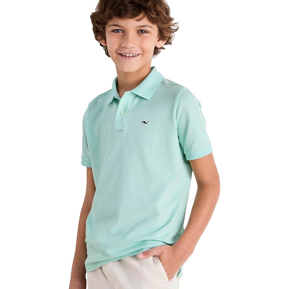 Vineyard Vines Boys Edgartown Pique Polo in Aqua Haze Size Extra Large NWOT